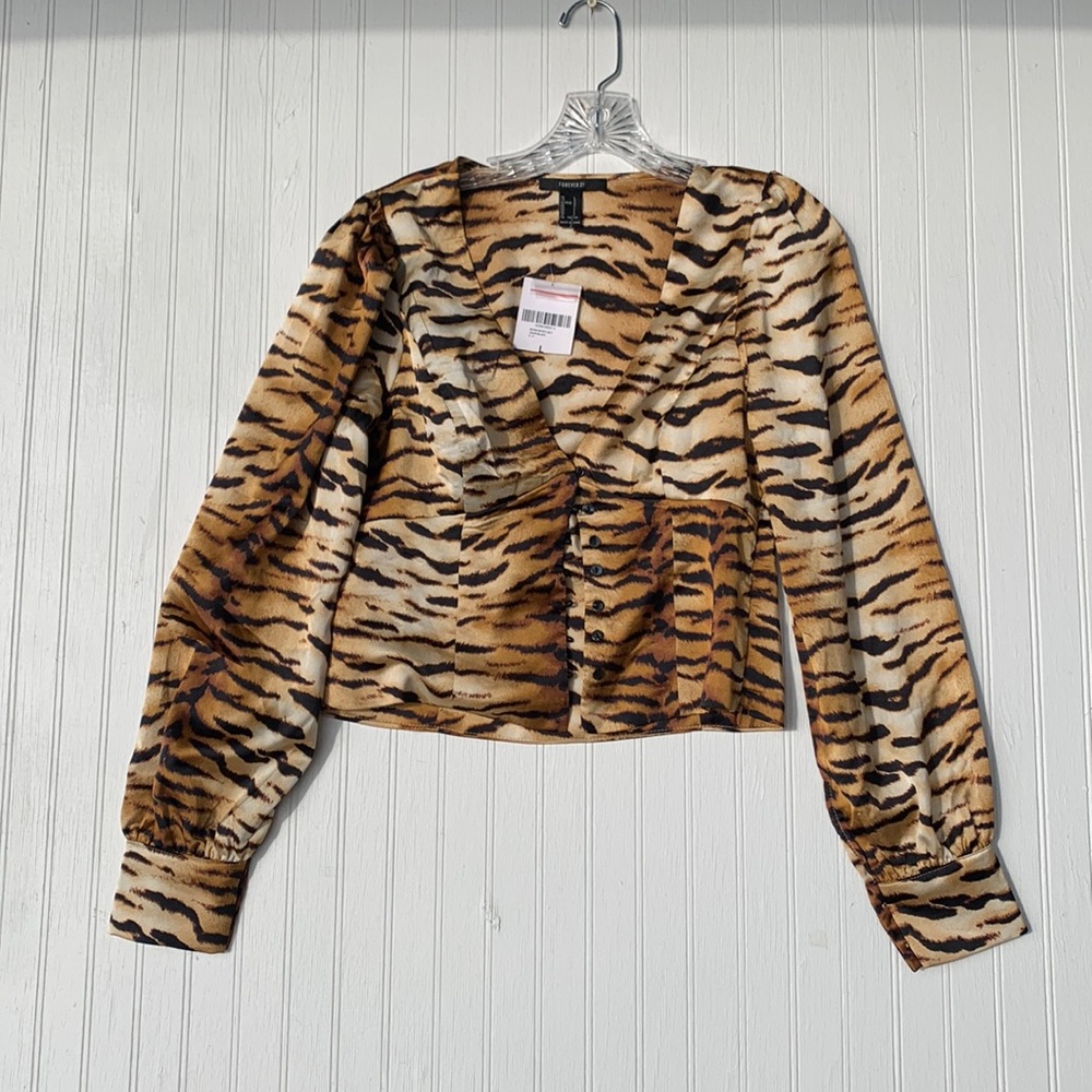 Tiger print blouse